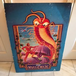 Atari millipede arcade video game wall art poster decor